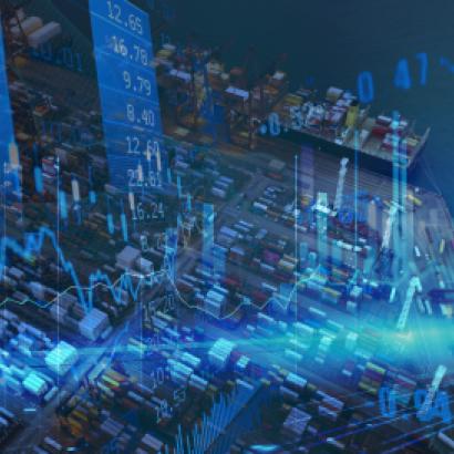 Global Commerce and Business logistics stock photo