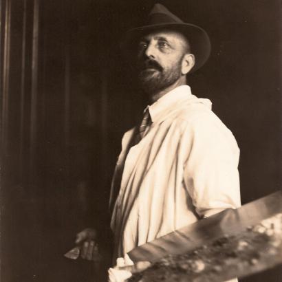 Zygmunt Iwanowski in his studio circa 1930 (Zygmunt Iwanowski Papers)