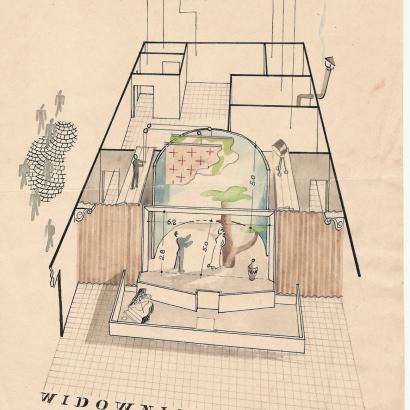 Plan of the camp theater (Jan Jasiewicz Papers, Hoover Institution Archives)