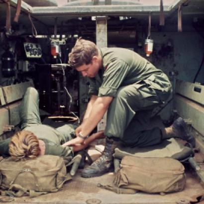 A medic area designed by Food Machinery Corporation. July 28, 1969