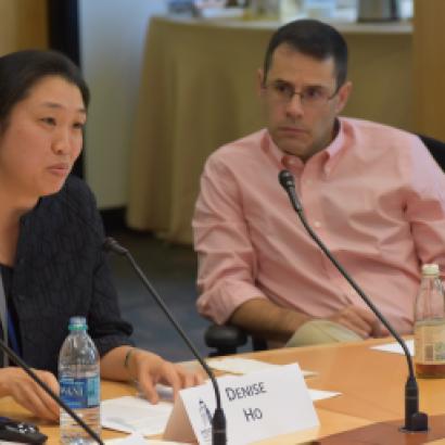 Denise Ho (left) and Michael Auslin (right) in the workshop.