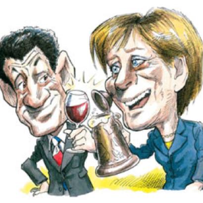 picture of Angela Merkel and Nicolas Sarkozy