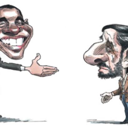 Barack Obama an Mahmoud Ahmadinejad