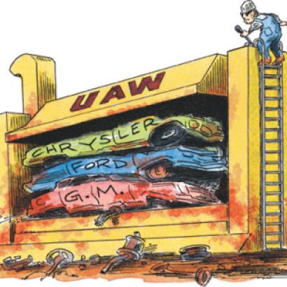 Rigid, excessive union contracts are a big part of the Detroit catastrophe.