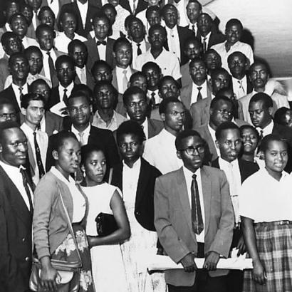 Eighty-one students arrive in New York in 1959