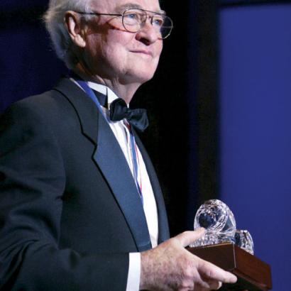 James Q. Wilson accepting the Bradley Prize in 2007