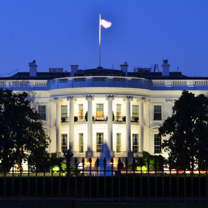 White House at night