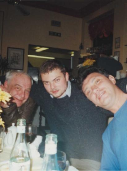 3 men sitting at a table - Vladimir Bukovskii left Vladimir Kara-Murza center Boris Nemtsov right