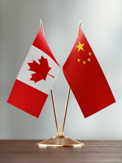China and Canada Flags