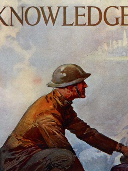 Knowledge Wins soldier climbing a stack of books