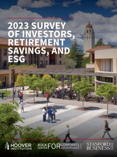 2023 SURVEY OF INVESTORS, RETIREMENT SAVINGS, AND ESG