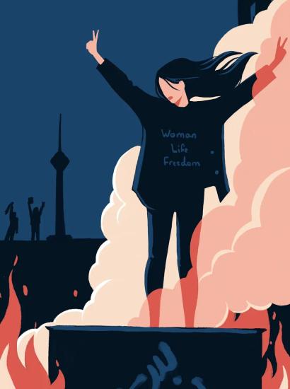  "Woman Life Freedom" - a poster by baharillu. © @baharillu 