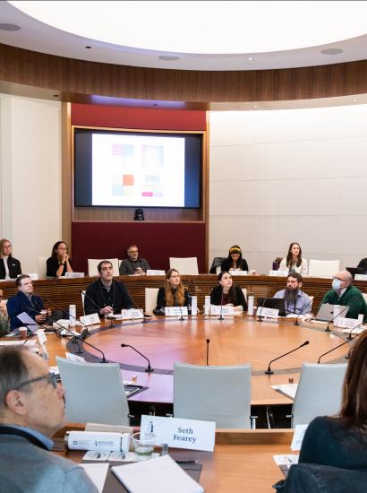 Attendees at the Designing Trustworthy AI in a Polarized World are seen in Annenberg Conference Room on March 21, 2025. (Patrick Beaudouin) – Make hed