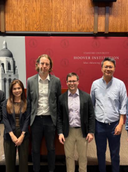 Workshop on Modern China and Taiwan speakers (left to right): Hsiao-ting Lin, Florence Mok, David Brophy, Matthew Lowenstein, James Lin, and Joshua Freeman.