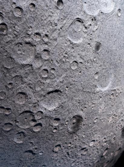 Detail of moon model, close up - stock photo