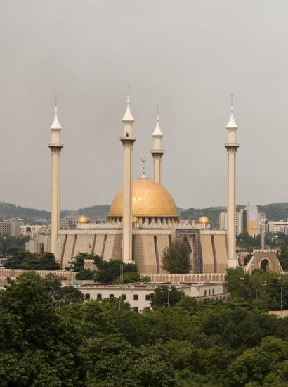 Abuja city of mixed religion stock photo