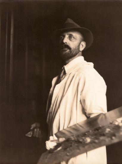 Zygmunt Iwanowski in his studio circa 1930 (Zygmunt Iwanowski Papers)