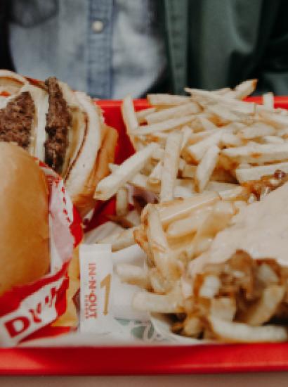 burger fries fastfood neonbrand  unsplash image