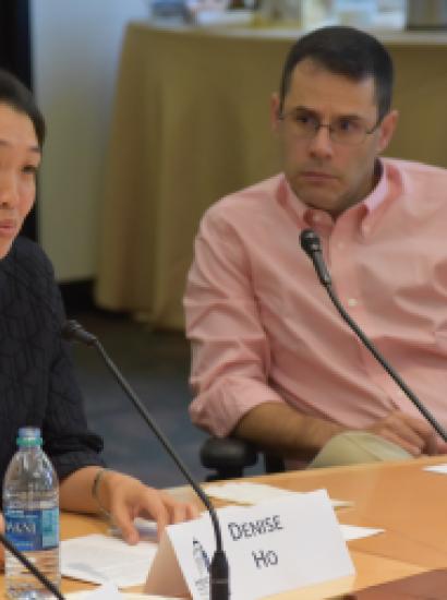 Denise Ho (left) and Michael Auslin (right) in the workshop.