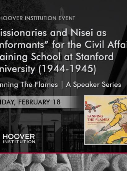 Image for Missionaries and Nisei as “Informants” for the Civil Affairs Training School at Stanford University (1944-1945)