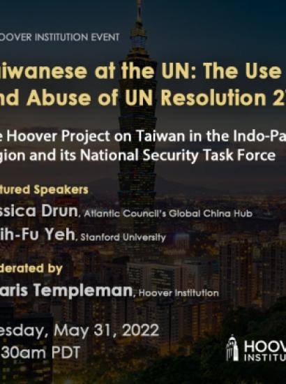 Image for Taiwanese at the UN: The Use and Abuse of UN Resolution 2758