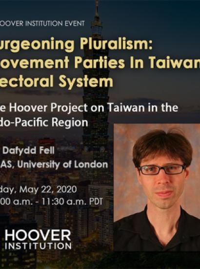 Image for Dr. Dafydd Fell: Burgeoning Pluralism: Movement Parties In Taiwan’s Electoral System