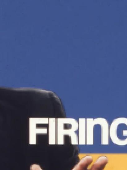 Color promotional image of William F. Buckley Jr. with white text which reads Firing Line