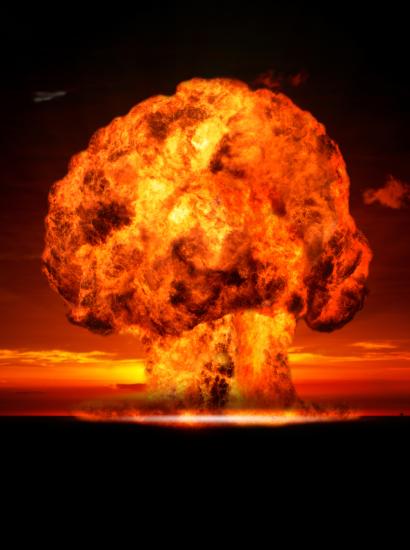 Nuclear bomb's tell-tale mushroom cloud