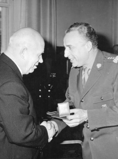 Marian Spychalski with Nikita Khrushchev, Moscow, November 1962