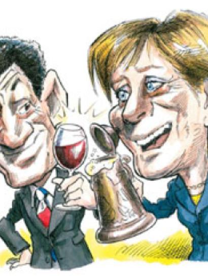 picture of Angela Merkel and Nicolas Sarkozy