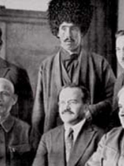 Soviet premier Vyacheslav Molotov and Uzbek party leaders