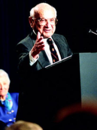 Milton Friedman, George W. Bush and Rose Friedman