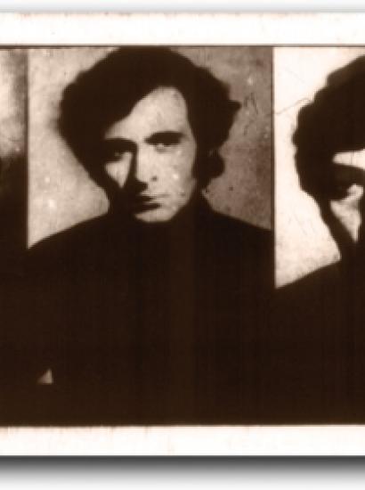 Microfilmed images from a KGB dossier show, left to right, Akop Stepanian, Stepan Zatikian, and Zaven Bagdasarian.