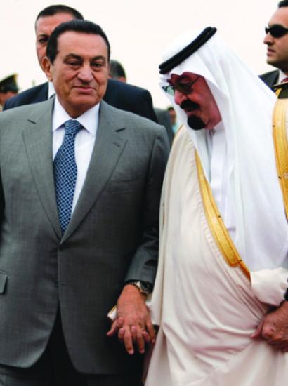 Saudi King Abdullah, right, and then-president Hosni Mubarak of Egypt