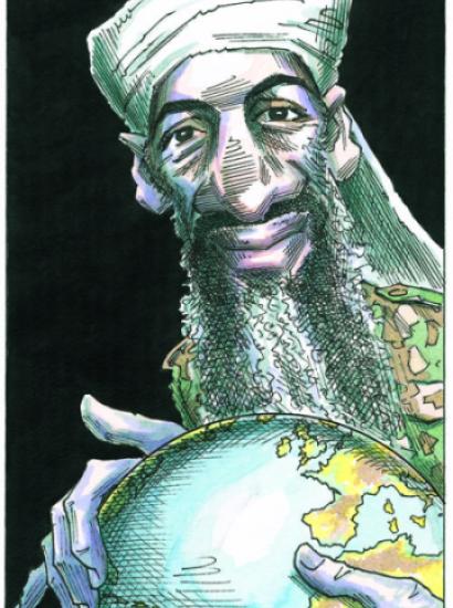 Bin Laden holding world