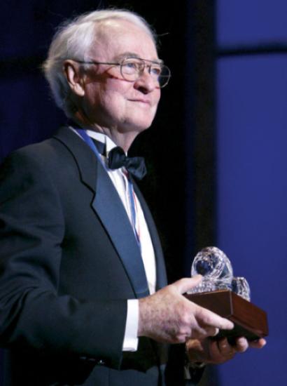 James Q. Wilson accepting the Bradley Prize in 2007