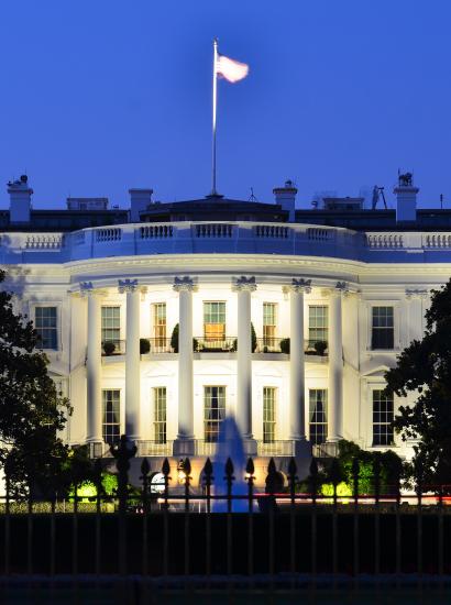 White House at night