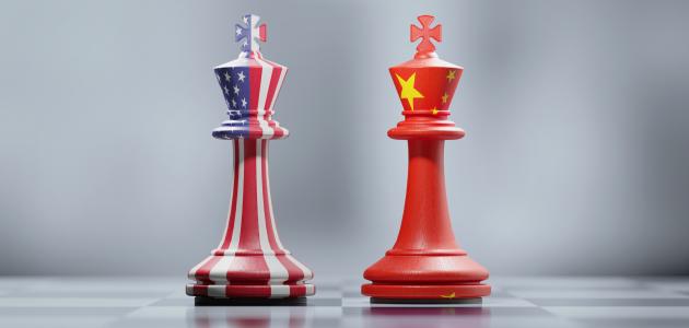 US and China Chess Pieces 