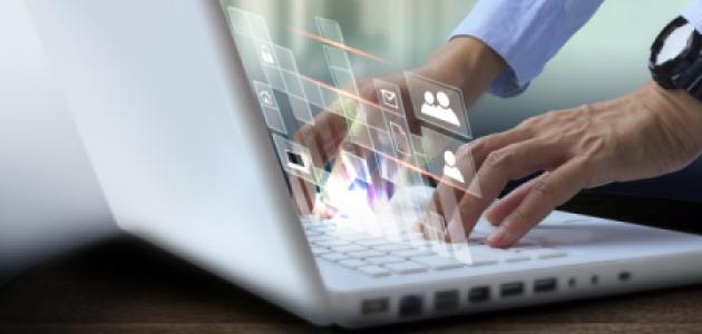 Person checking on facts on a computer