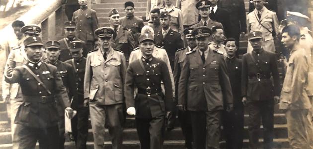 Photograph of Kuo Pin serving as Chiang Kai-shek’s security aide, circa 1945