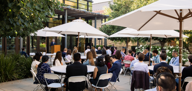 Scott Atlas speaking to students at the 2024 Hoover Institution Summer Policy Boot Camp