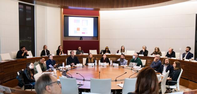 Attendees at the Designing Trustworthy AI in a Polarized World are seen in Annenberg Conference Room on March 21, 2025. (Patrick Beaudouin) – Make hed
