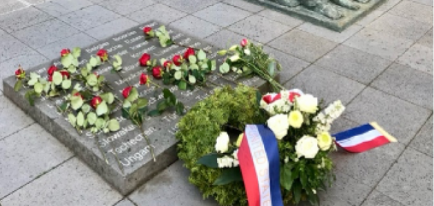 The Mittelbau-Dora Concentration Camp Along With Commemorative Wreath From The US Consulate On Behalf Of American People