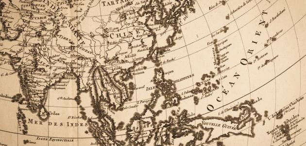 Old world map, Japan and East Asia stock photo