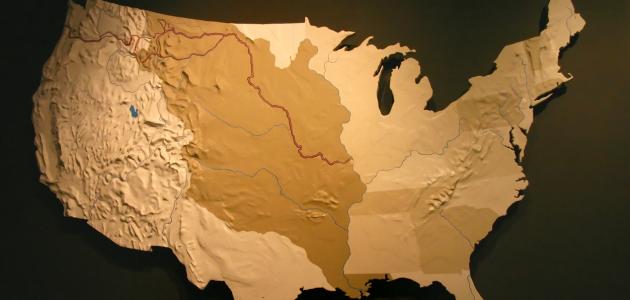 US Map - Louisiana Purchase higlight stock photo