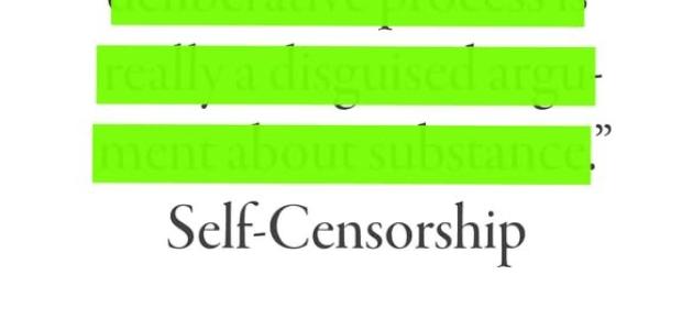 Self-Censorship