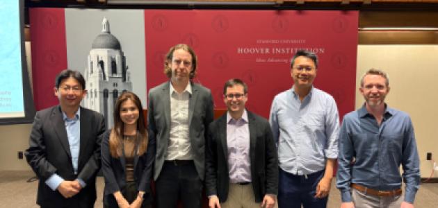 Workshop on Modern China and Taiwan speakers (left to right): Hsiao-ting Lin, Florence Mok, David Brophy, Matthew Lowenstein, James Lin, and Joshua Freeman.