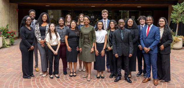 AFC Fellows are seen with Hoover Institution Director Condoleezza Rice on October 1, 2025. (Daniel Beck)