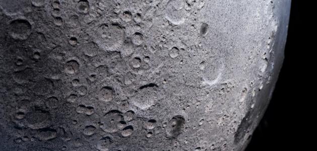 Detail of moon model, close up - stock photo