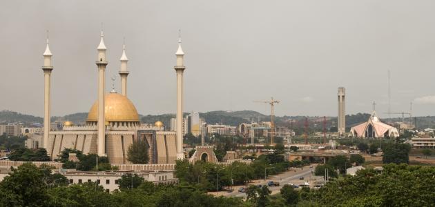 Abuja city of mixed religion stock photo
